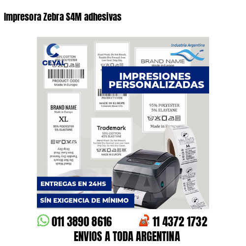 Impresora Zebra S4M adhesivas
