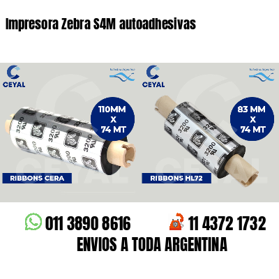 Impresora Zebra S4M autoadhesivas