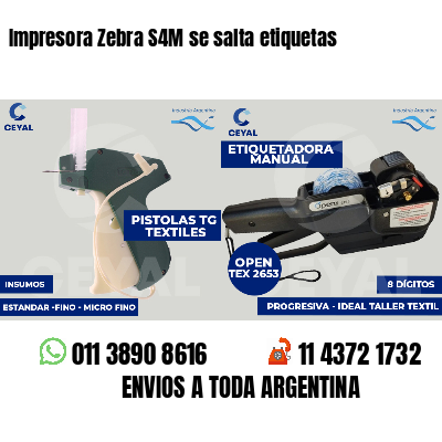 Impresora Zebra S4M se salta etiquetas