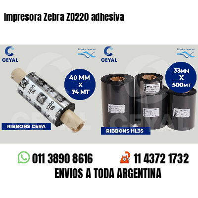 Impresora Zebra ZD220 adhesiva