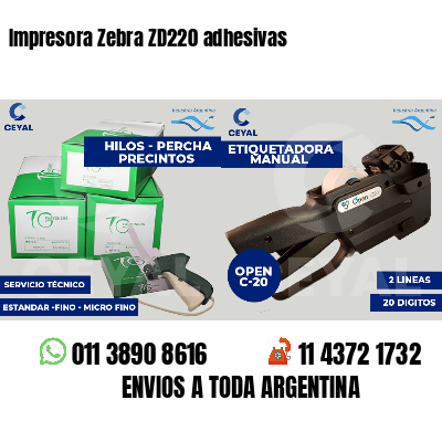 Impresora Zebra ZD220 adhesivas