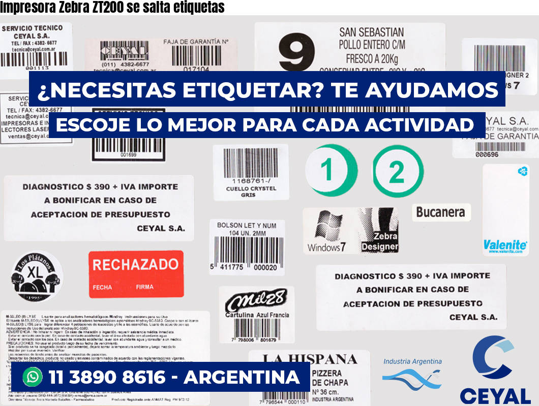 Impresora Zebra ZT200 se salta etiquetas