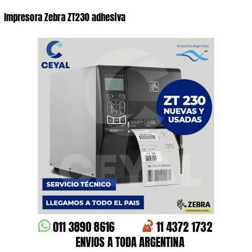 Impresora Zebra ZT230 adhesiva