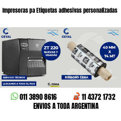 Impresoras pa Etiquetas adhesivas personalizadas