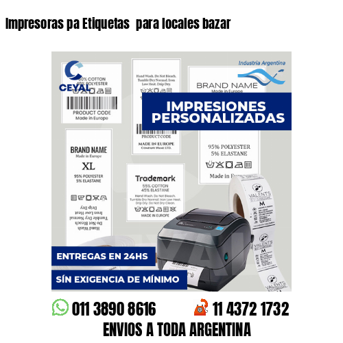 Impresoras pa Etiquetas para locales bazar