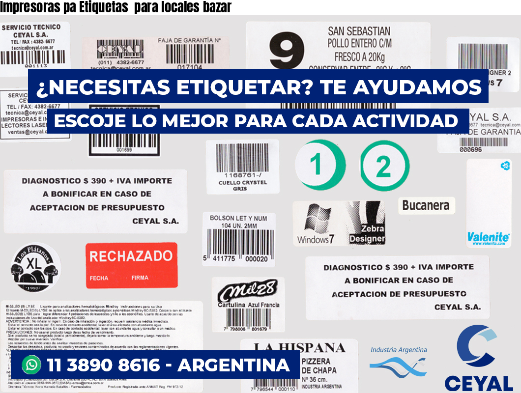 Impresoras pa Etiquetas  para locales bazar
