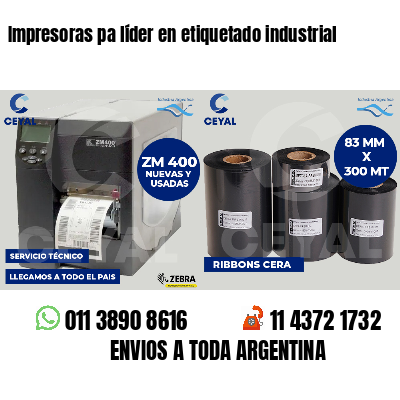 Impresoras pa líder en etiquetado industrial