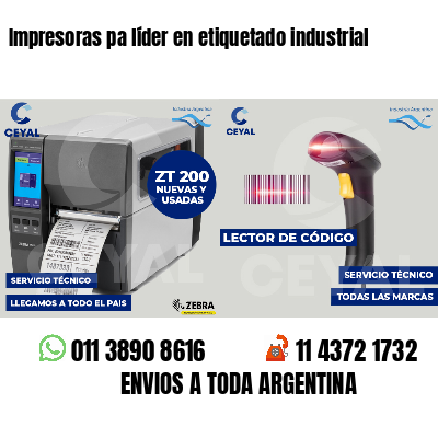 Impresoras pa líder en etiquetado industrial
