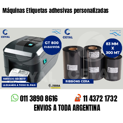 Máquinas Etiquetas adhesivas personalizadas