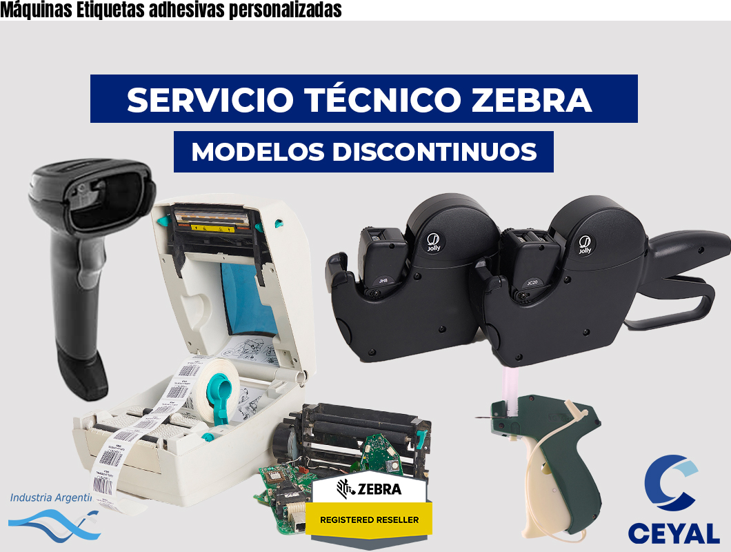 Máquinas Etiquetas adhesivas personalizadas