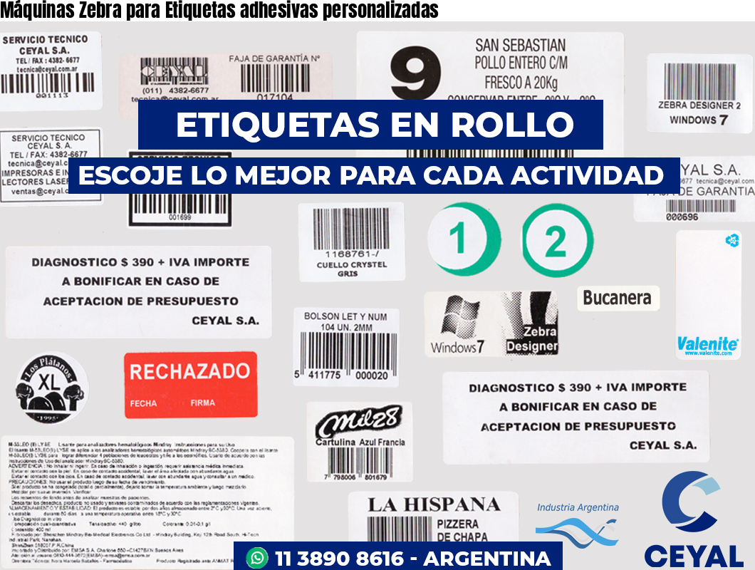 Máquinas Zebra para Etiquetas adhesivas personalizadas