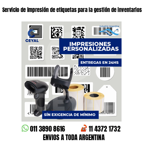 Servicio de impresión de etiquetas para la gestión de inventarios Buenos Aires