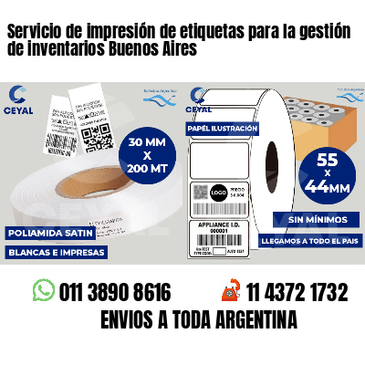 Servicio de impresión de etiquetas para la gestión de inventarios Buenos Aires