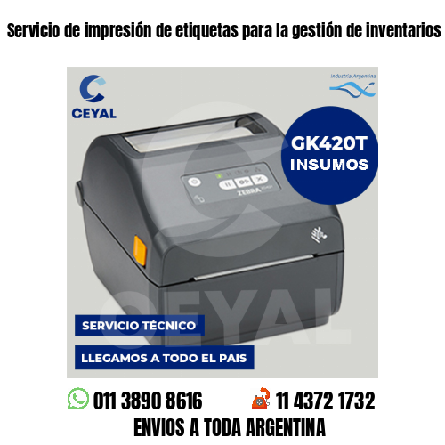 Servicio de impresión de etiquetas para la gestión de inventarios Buenos Aires