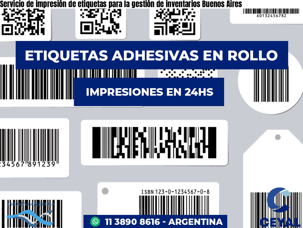Servicio de impresión de etiquetas para la gestión de inventarios Buenos Aires