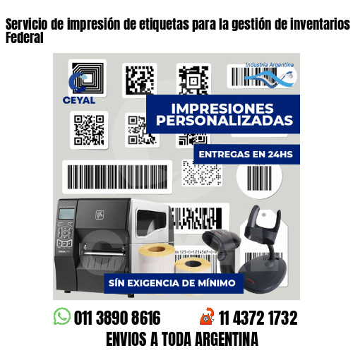 Servicio de impresión de etiquetas para la gestión de inventarios Capital Federal