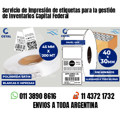 Servicio de impresión de etiquetas para la gestión de inventarios Capital Federal