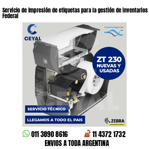 Servicio de impresión de etiquetas para la gestión de inventarios Capital Federal