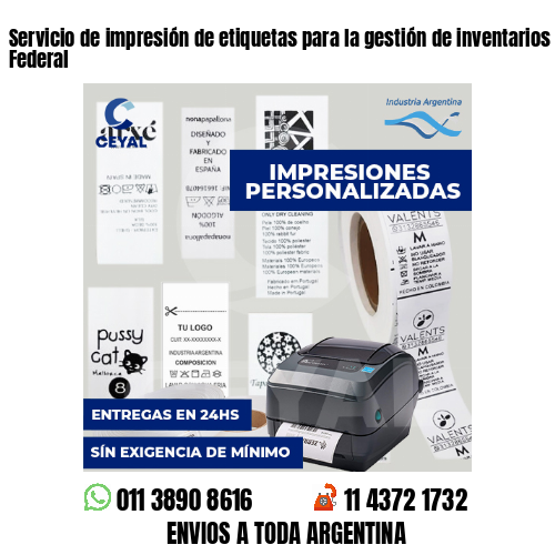 Servicio de impresión de etiquetas para la gestión de inventarios Capital Federal