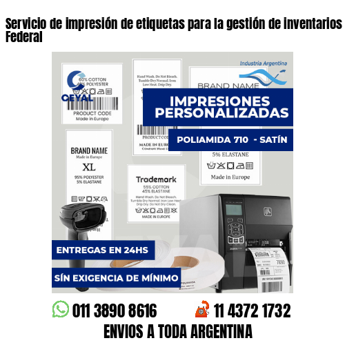 Servicio de impresión de etiquetas para la gestión de inventarios Capital Federal