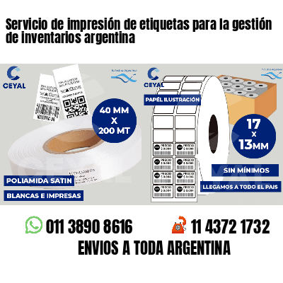Servicio de impresión de etiquetas para la gestión de inventarios argentina