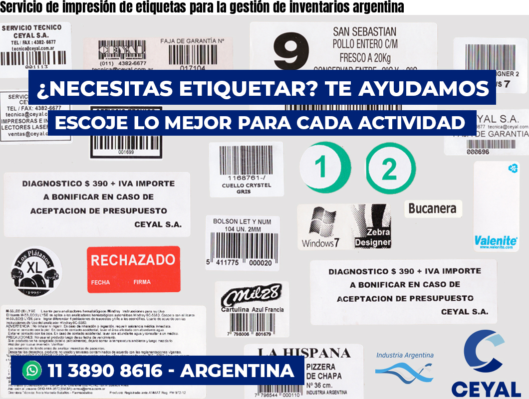 Servicio de impresión de etiquetas para la gestión de inventarios argentina