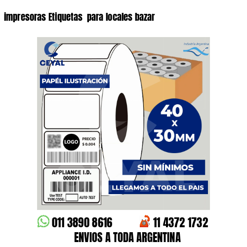 impresoras Etiquetas  para locales bazar
