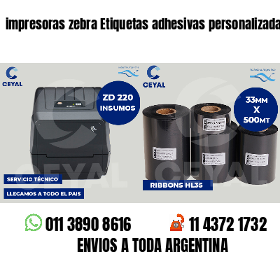 impresoras zebra Etiquetas adhesivas personalizadas