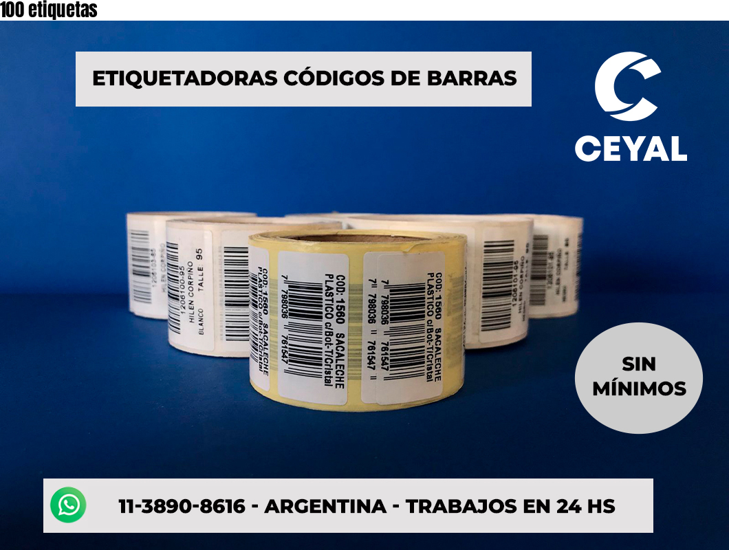 100 etiquetas