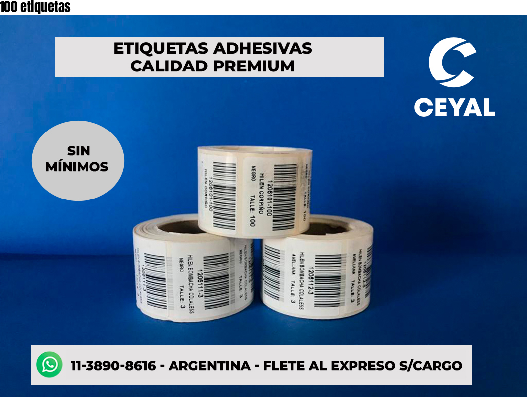 100 etiquetas