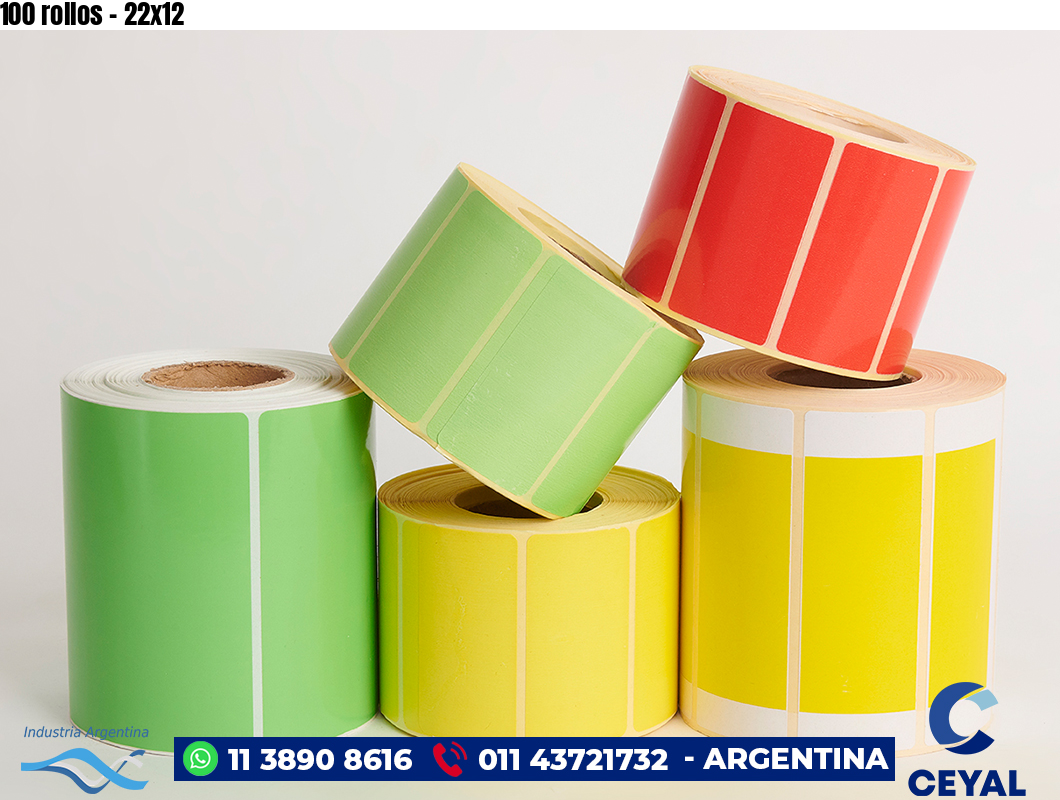 100 rollos - 22x12