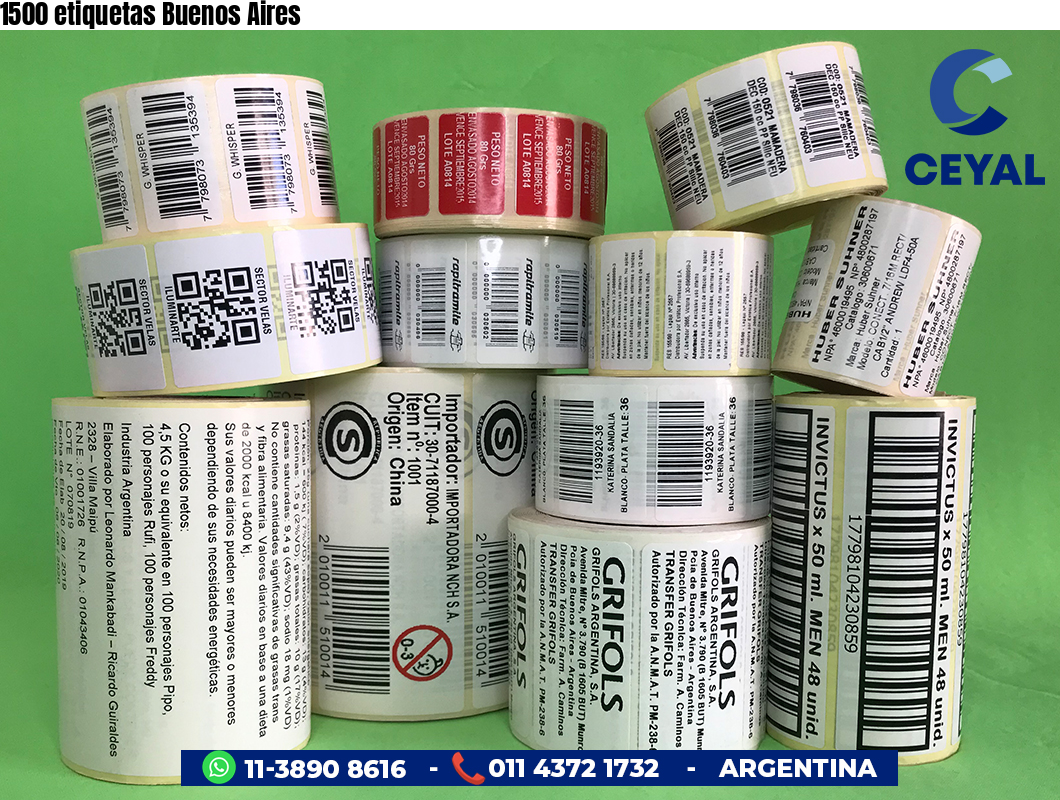 1500 etiquetas Buenos Aires