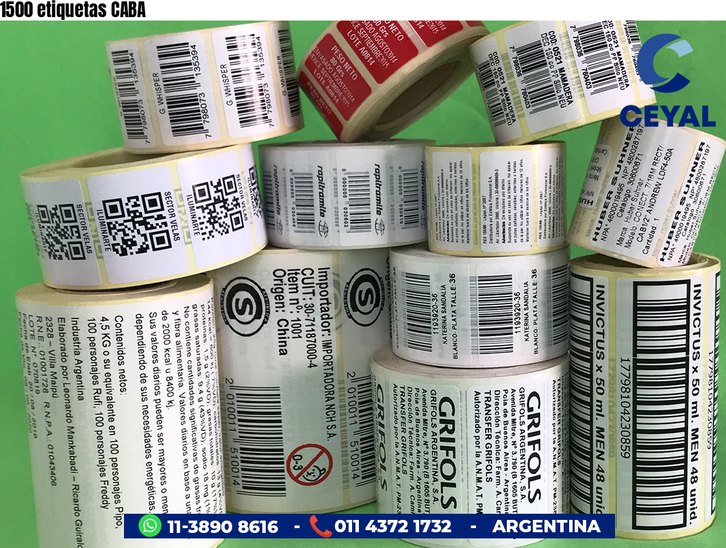 1500 etiquetas CABA