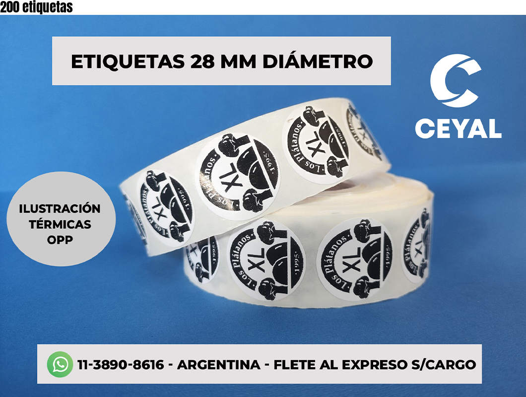 200 etiquetas