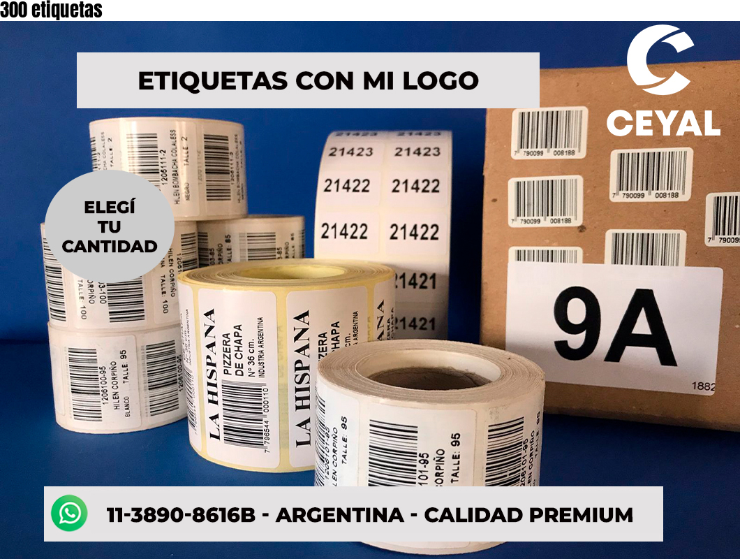 300 etiquetas