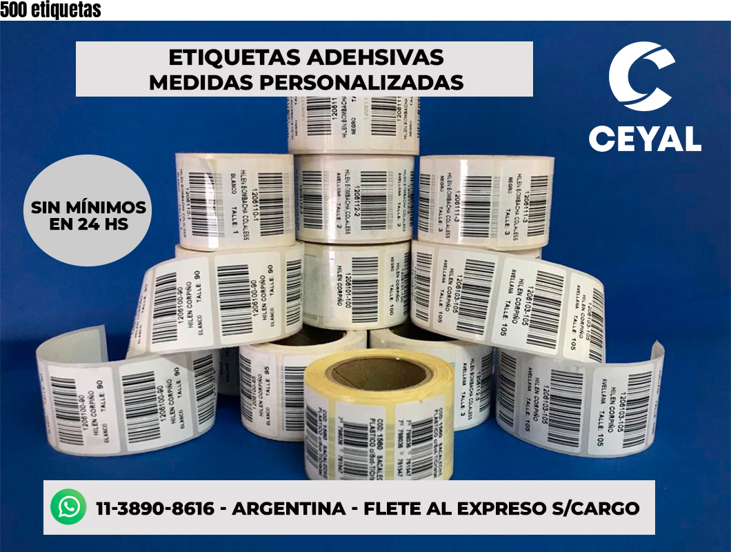 500 etiquetas