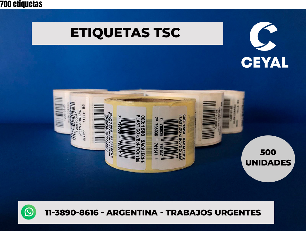 700 etiquetas