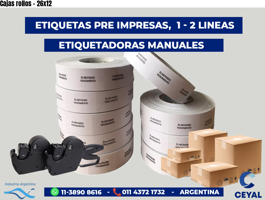 Cajas rollos - 26x12