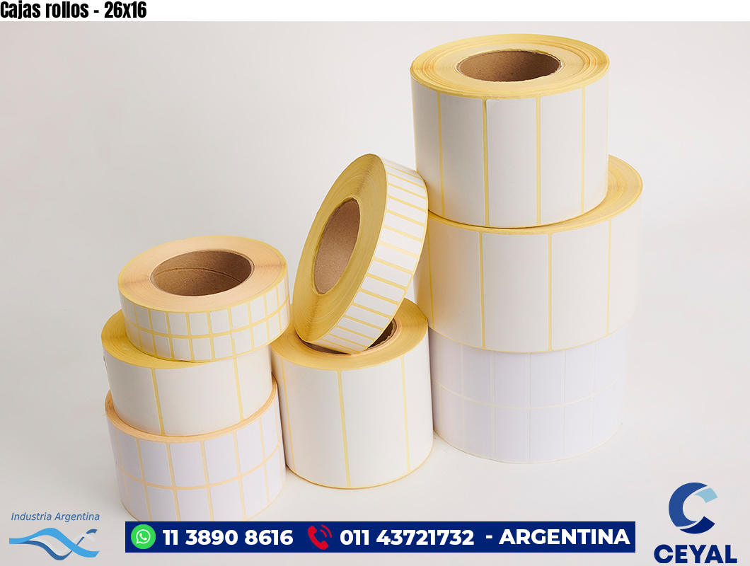 Cajas rollos - 26x16