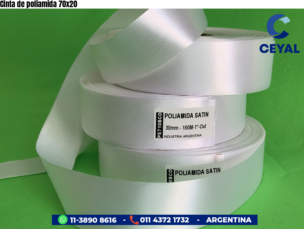 Cinta de poliamida 70×20