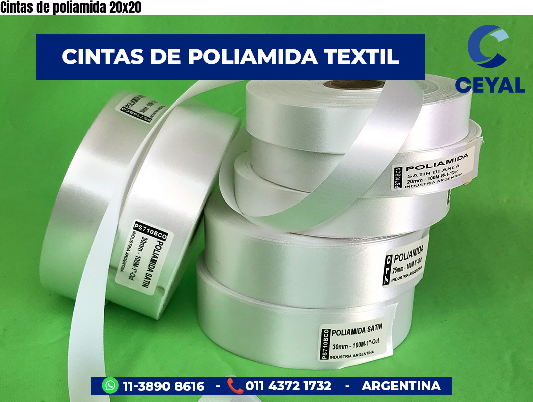 Cintas de poliamida 20×20