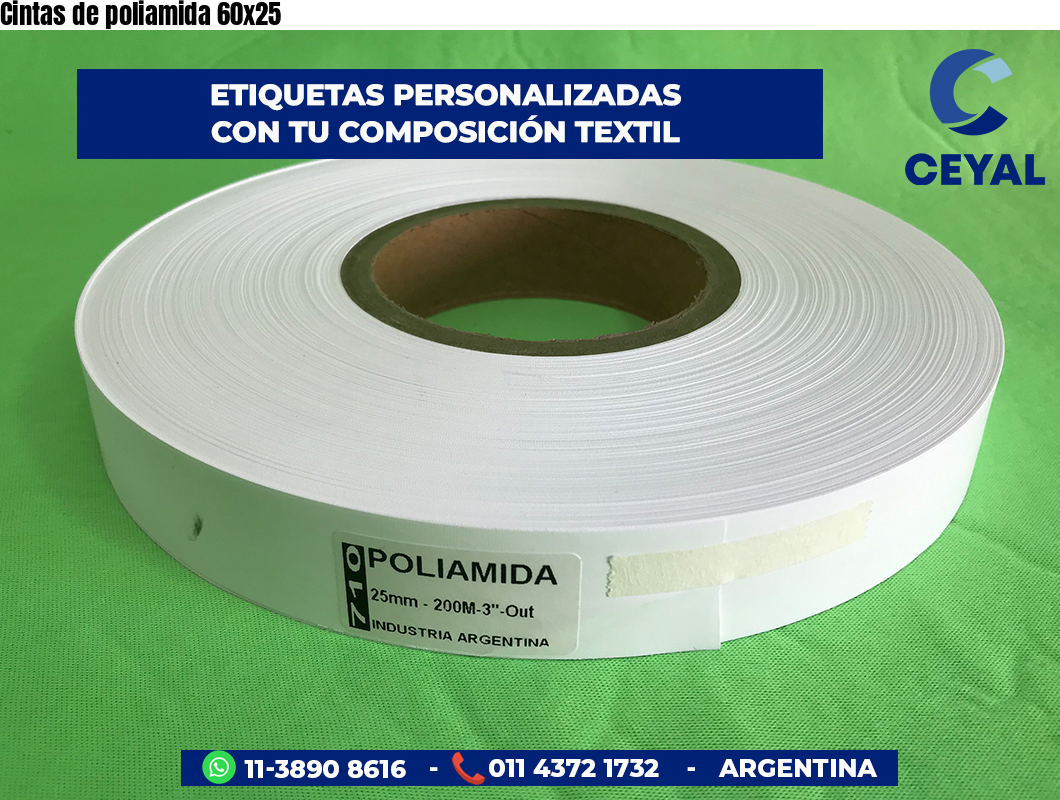 Cintas de poliamida 60×25