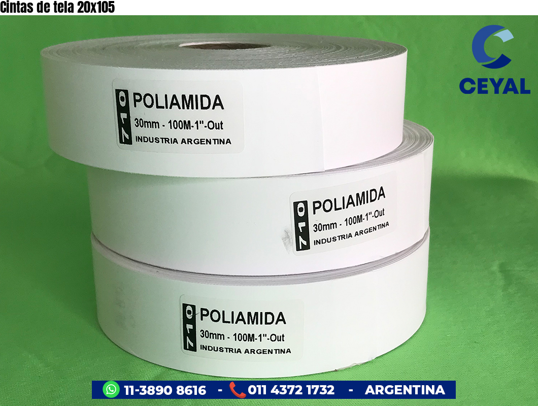 Cintas de tela 20x105