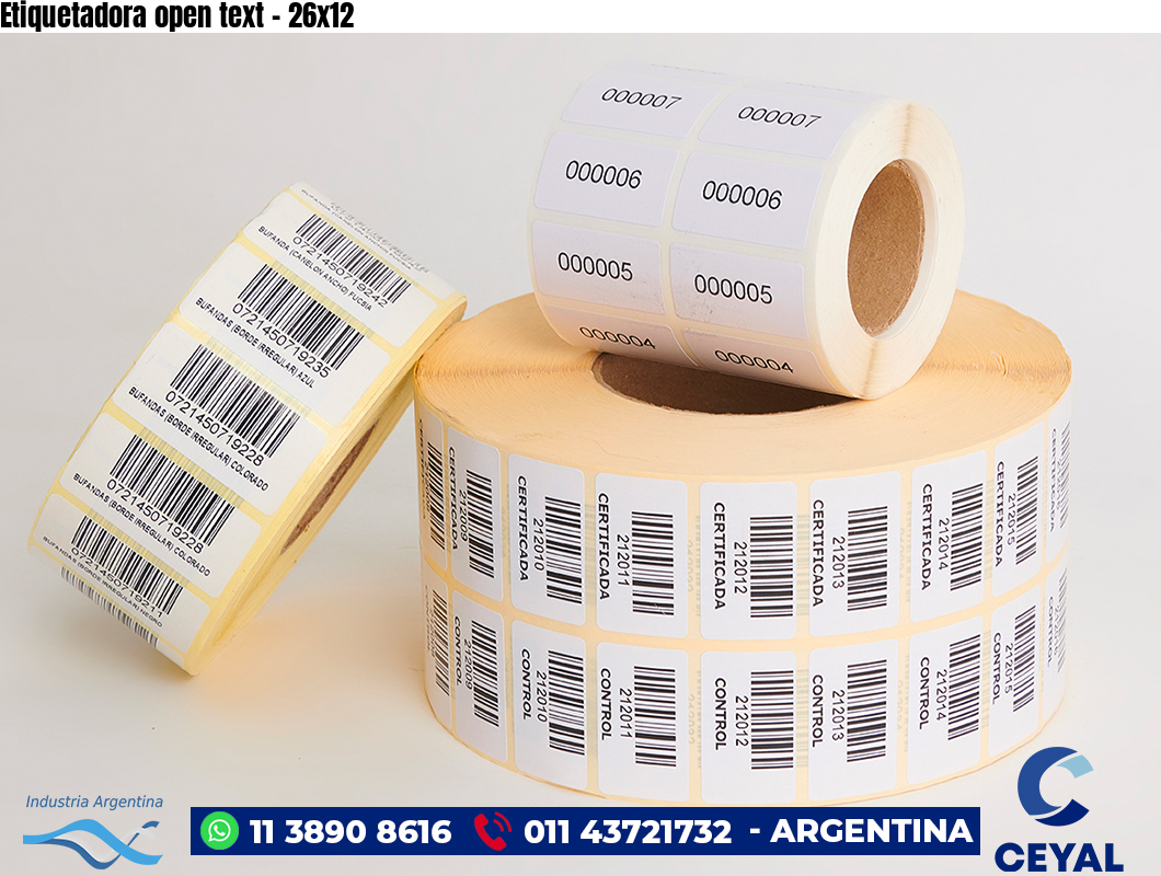Etiquetadora open text - 26x12