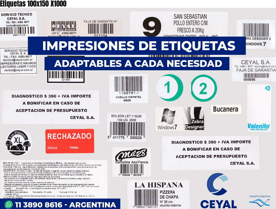 Etiquetas 100x150 X1000