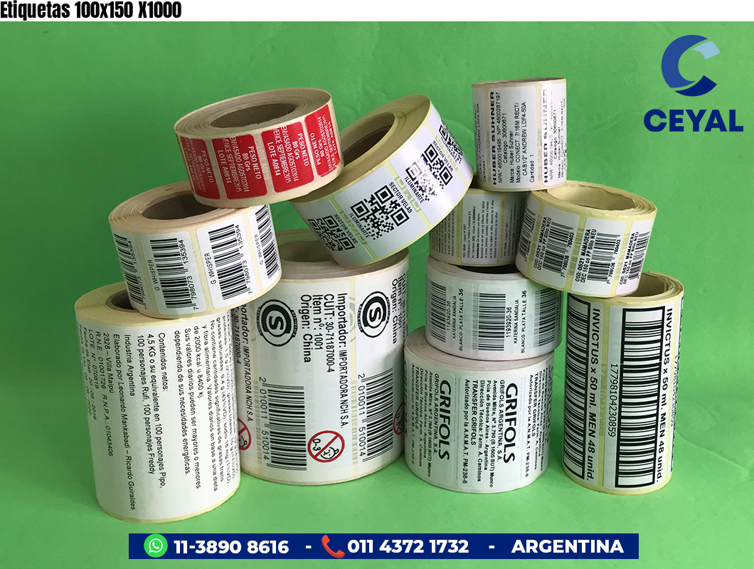 Etiquetas 100x150 X1000