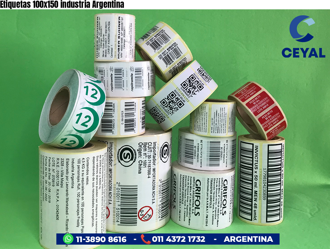 Etiquetas 100x150 industria Argentina