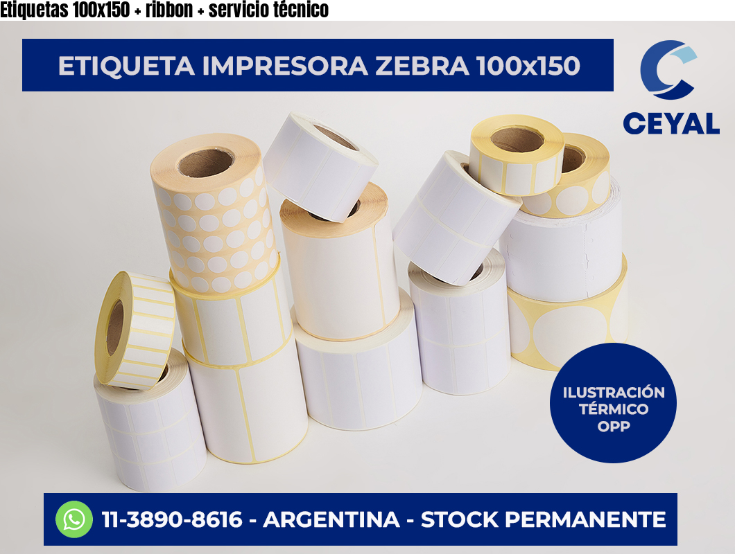 Etiquetas 100×150   ribbon   servicio técnico