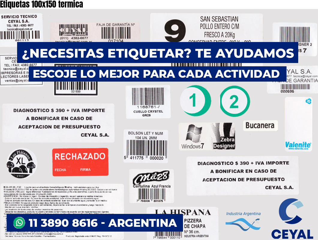 Etiquetas 100x150 termica