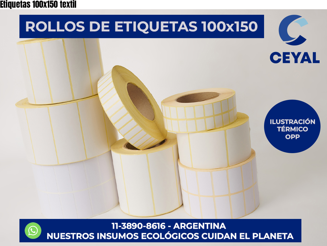 Etiquetas 100x150 textil